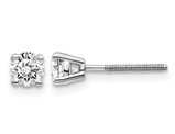 1/2 Carat (ctw SI3-I1, G-H-I) Diamond Solitaire Stud Earrings in 14K White Gold